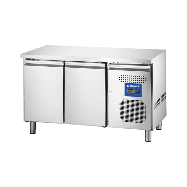 Stalgast Starline Edelstahl Kühltisch, 2-türig, GN 1/1, 1360x700x850 mm (BxTxH), ohne Aufkantung