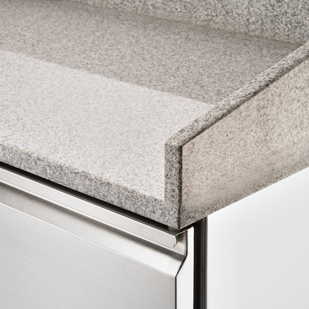 Stalgast Starline Pizzatisch auf Rädern, 3-türig, GN 1/1, 1400x700x1120 mm (BxTxH)