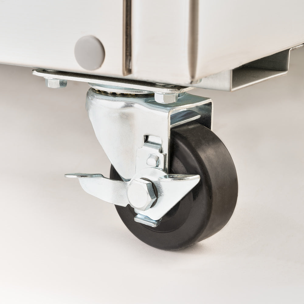 Stalgast Starline Pizzatisch auf Rädern, 3-türig, GN 1/1, 1400x700x1120 mm (BxTxH)