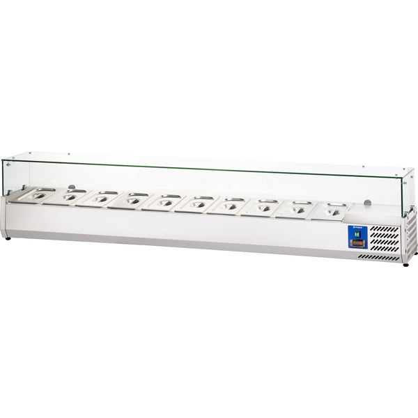Stalgast Starline Pizzakühlaufsatz, 10x GN 1/4, Edelstahl, 2000x335x440 mm (BxTxH)