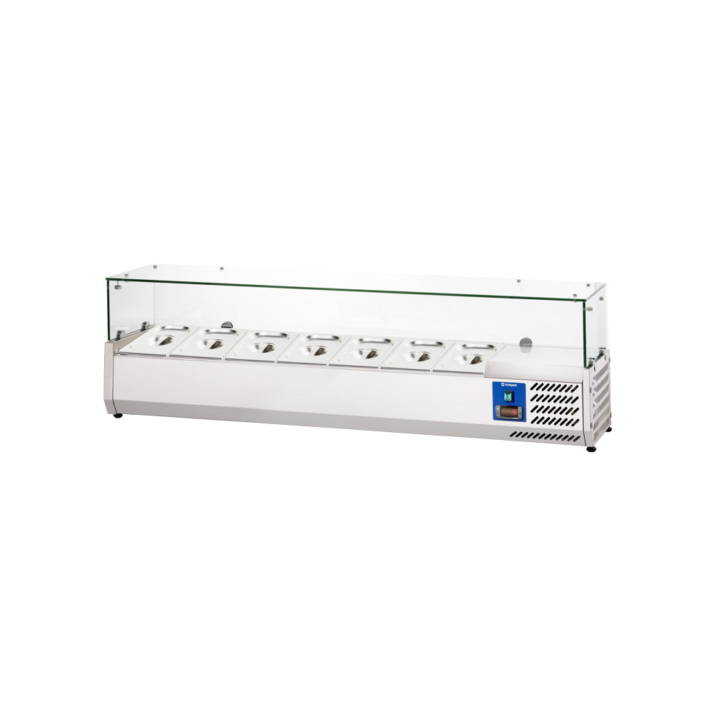 Stalgast Starline Pizzakühlaufsatz, 7x GN 1/4, Edelstahl 1500x335x440 mm (BxTxH)