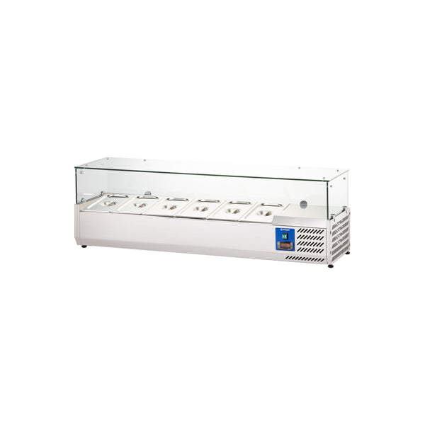 Stalgast Starline Pizzakühlaufsatz, 6x GN 1/3, Edelstahl, 1500x395x440 mm (BxTxH)