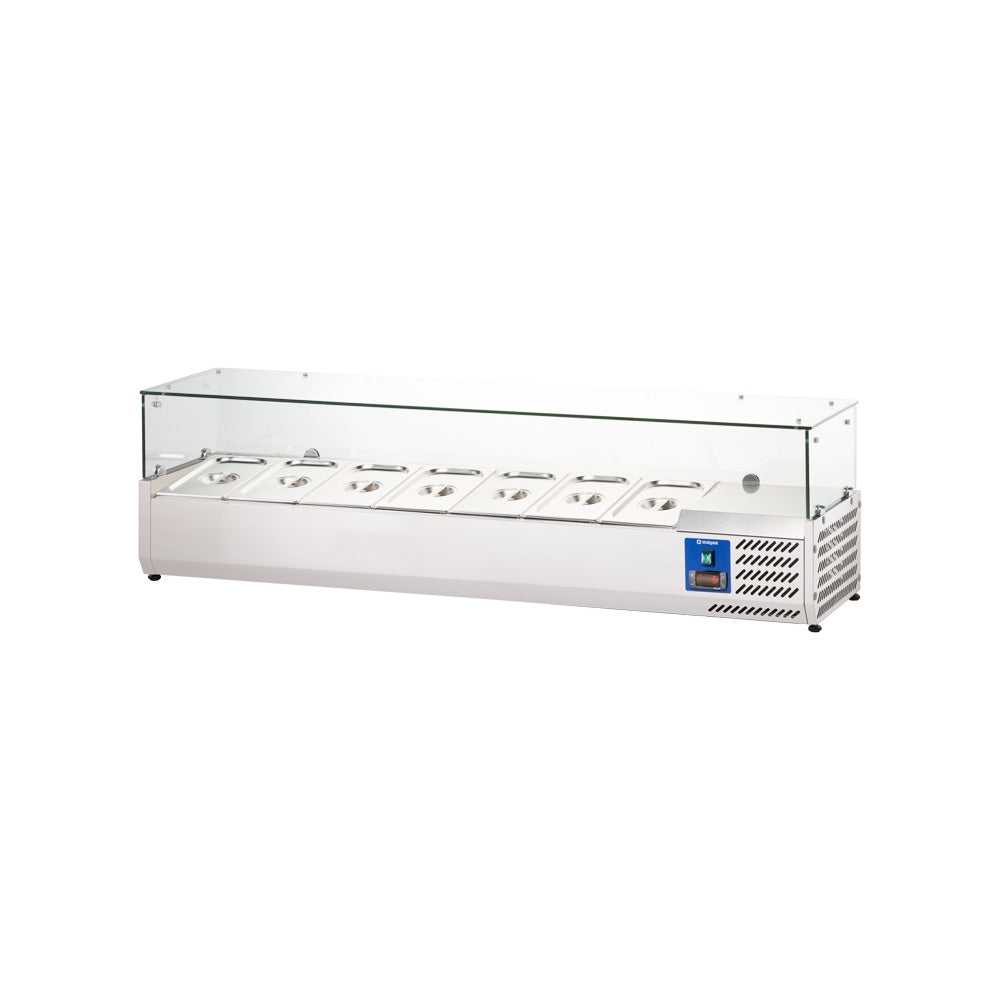 Stalgast Starline Pizzakühlaufsatz, 7x GN 1/3, Edelstahl 1600x395x440 mm (BxTxH)