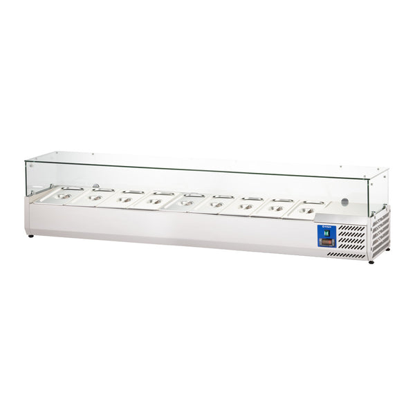 Stalgast Starline Pizzakühlaufsatz, 9x GN 1/3, Edelstahl 2000x395x440 mm (BxTxH)