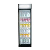 Stalgast Glastür-Kühlschrank mit Werbedisplay, eine Flügeltür, 577x605x1978 (BxTxH)