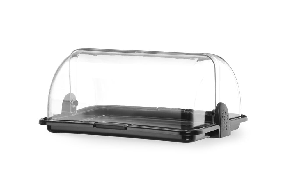 HENDI Rolltop-Display, schwarz 380x260x170 mm