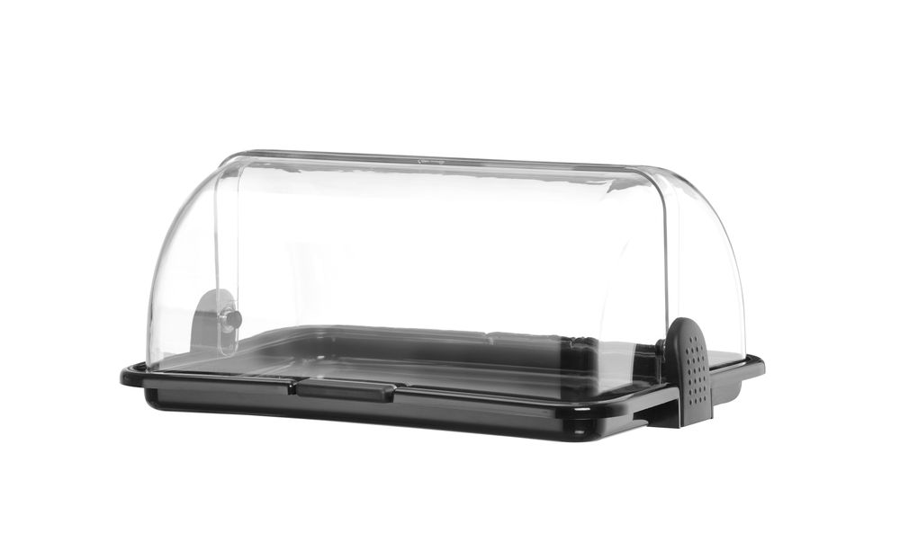 HENDI Rolltop-Display, schwarz 380x260x170 mm