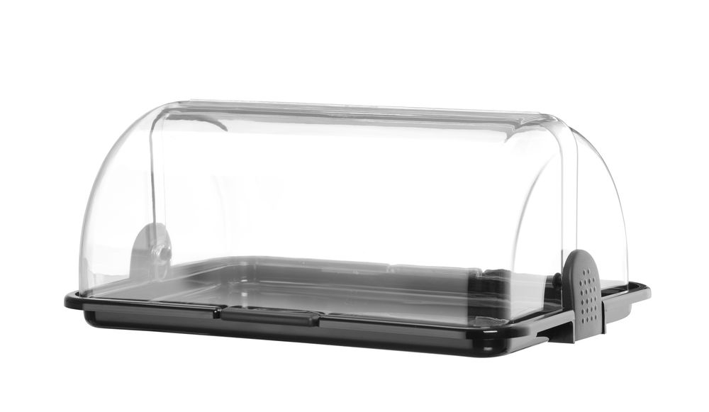HENDI Rolltop-Display, schwarz 465x315x195 mm