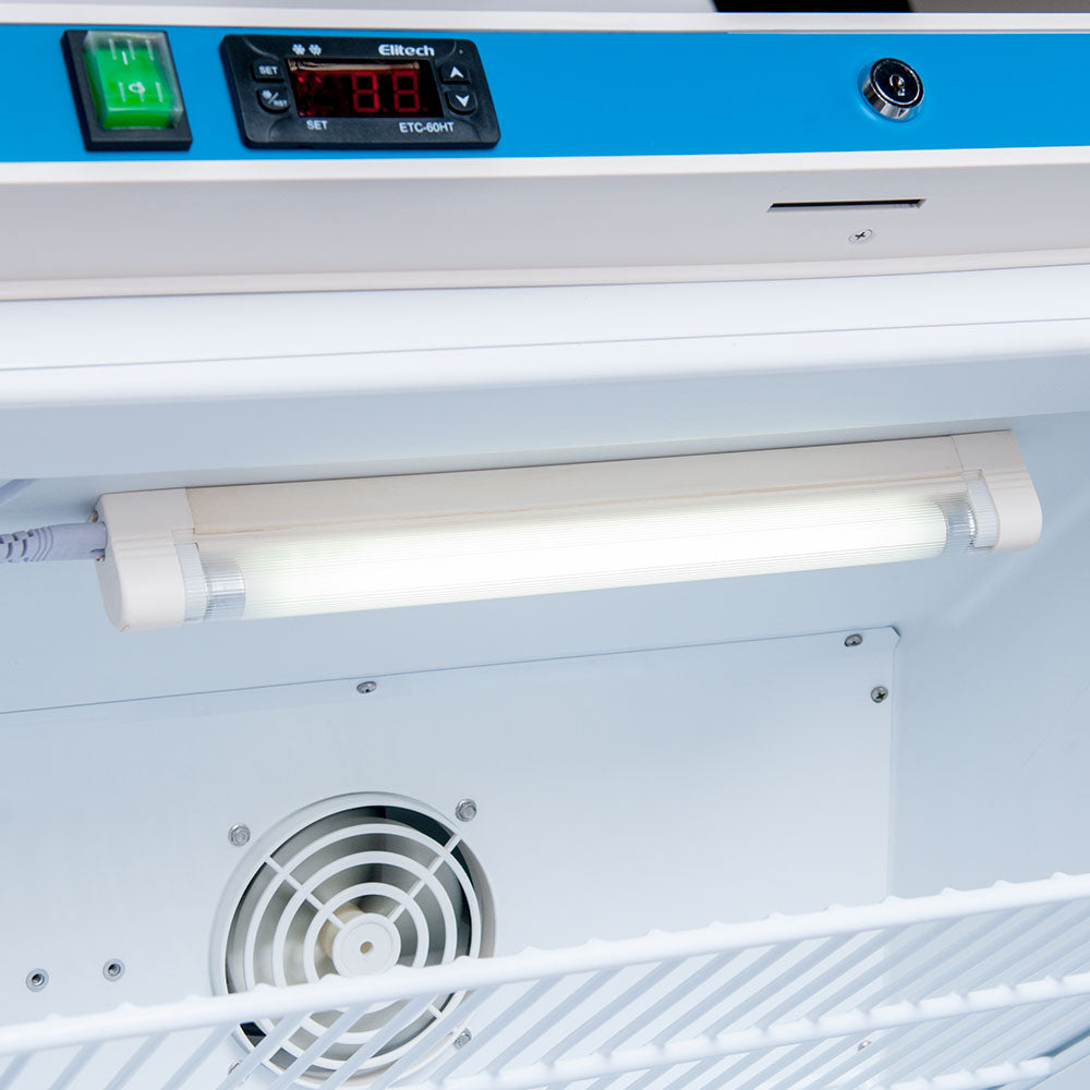 Stalgast weißer Kühlschrank GT66 mit Glastür, 258 Liter