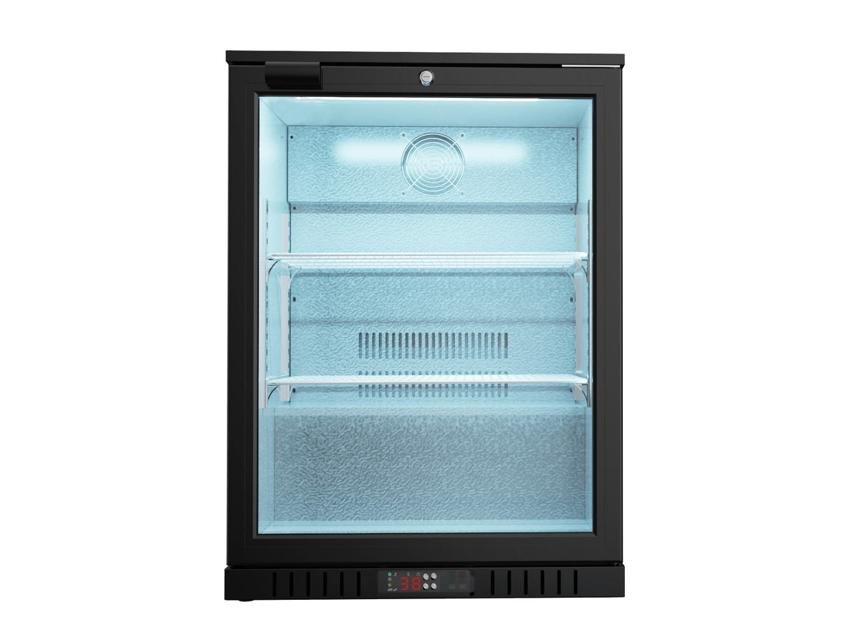 Stalgast Bar Display Cooler, eine Flügeltür, 600x530x835 mm (BxTxH), schwarz