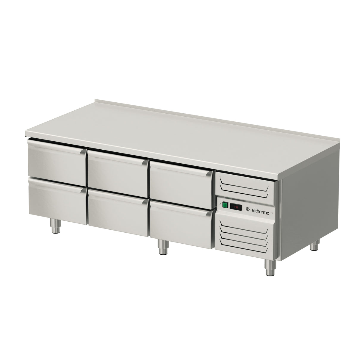 Stalgast Unterbaukühltisch mit sechs Schubladen GN 1/1, 1600x700x600 mm (BxTxH)