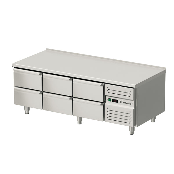 Stalgast Unterbaukühltisch mit sechs Schubladen GN 1/1, 1600x700x600 mm (BxTxH)