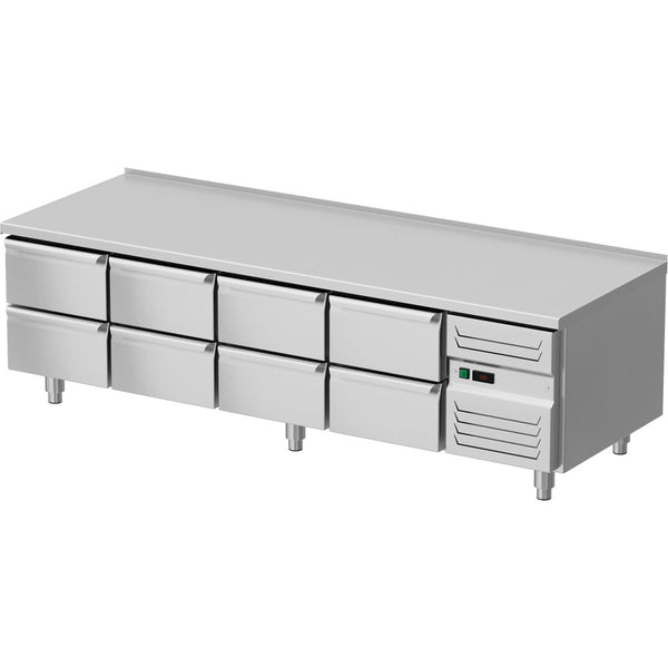 Stalgast Unterbaukühltisch mit acht Schubladen GN 1/1, 2000x700x600 mm (BxTxH)