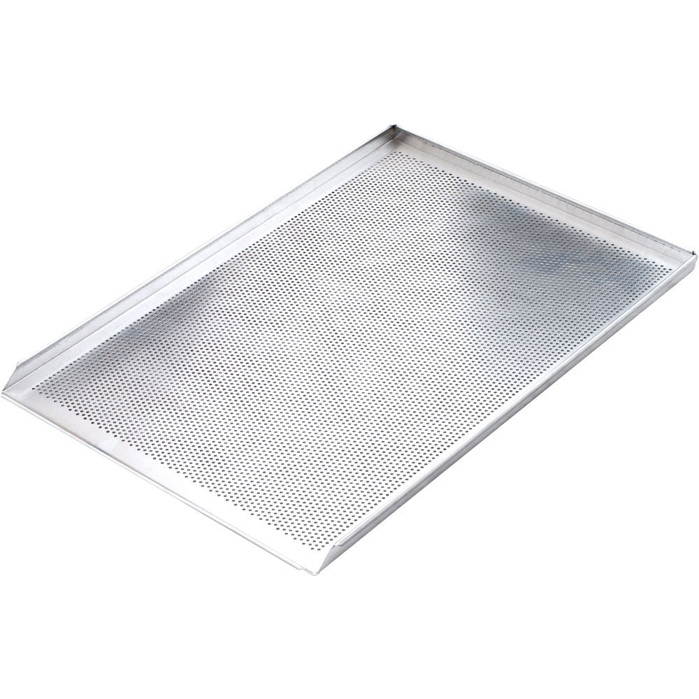 Stalgast 3-Rand-Backblech aus Aluminium, gelocht, Bäckernorm 600x400 mm