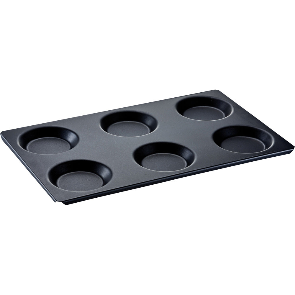 Stalgast antihaftbeschichtetes Backblech/Muldenblech für 6 Eier, GN1/1