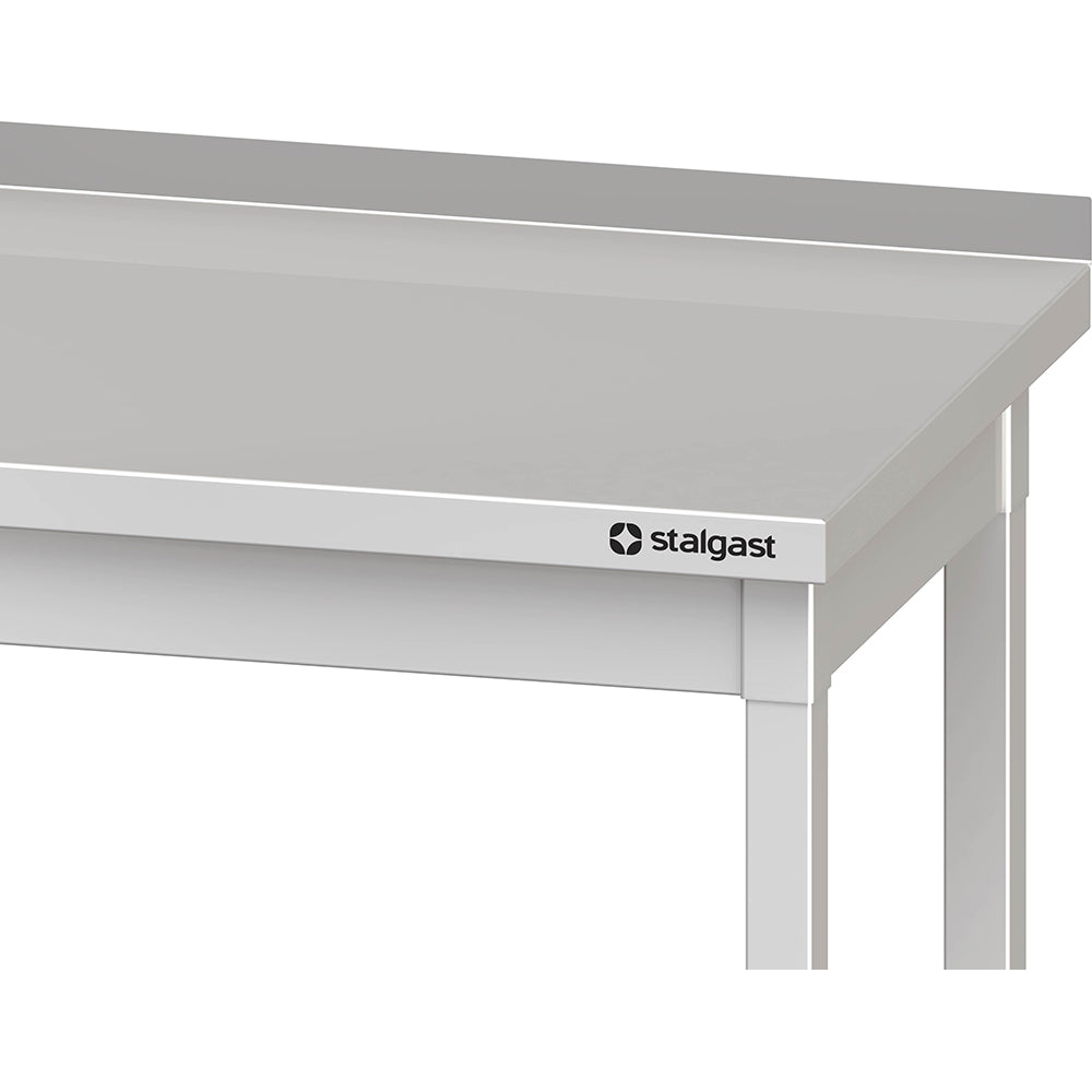 Stalgast Arbeitstisch ohne Grundboden, 1300x600x850 mm, ohne Verstrebung, mit Aufkantung, verschweißt