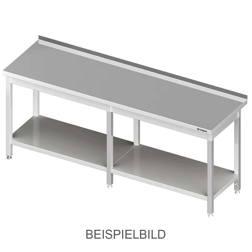 Stalgast Arbeitstisch mit Grundboden, 2400x700x850 mm, ohne Aufkantung, verschweißt