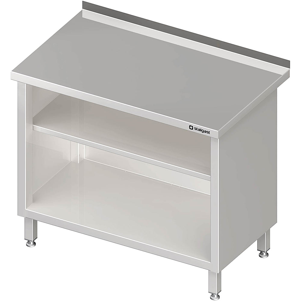 Stalgast Arbeitsschrank offen, mit Grund- und Zwischenboden, 1000x600x850 mm, mit Aufkantung, verschweißt