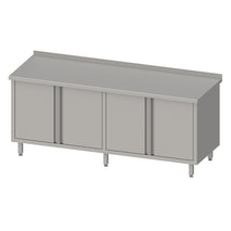 Stalgast Arbeitsschrank mit Flügeltüren 2000x700x850 mm, mit Aufkantung, verschweißt