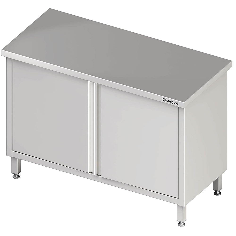 Stalgast Durchreicheschrank mit Flügeltüren, 800x600x850 mm, ohne Aufkantung, verschweißt