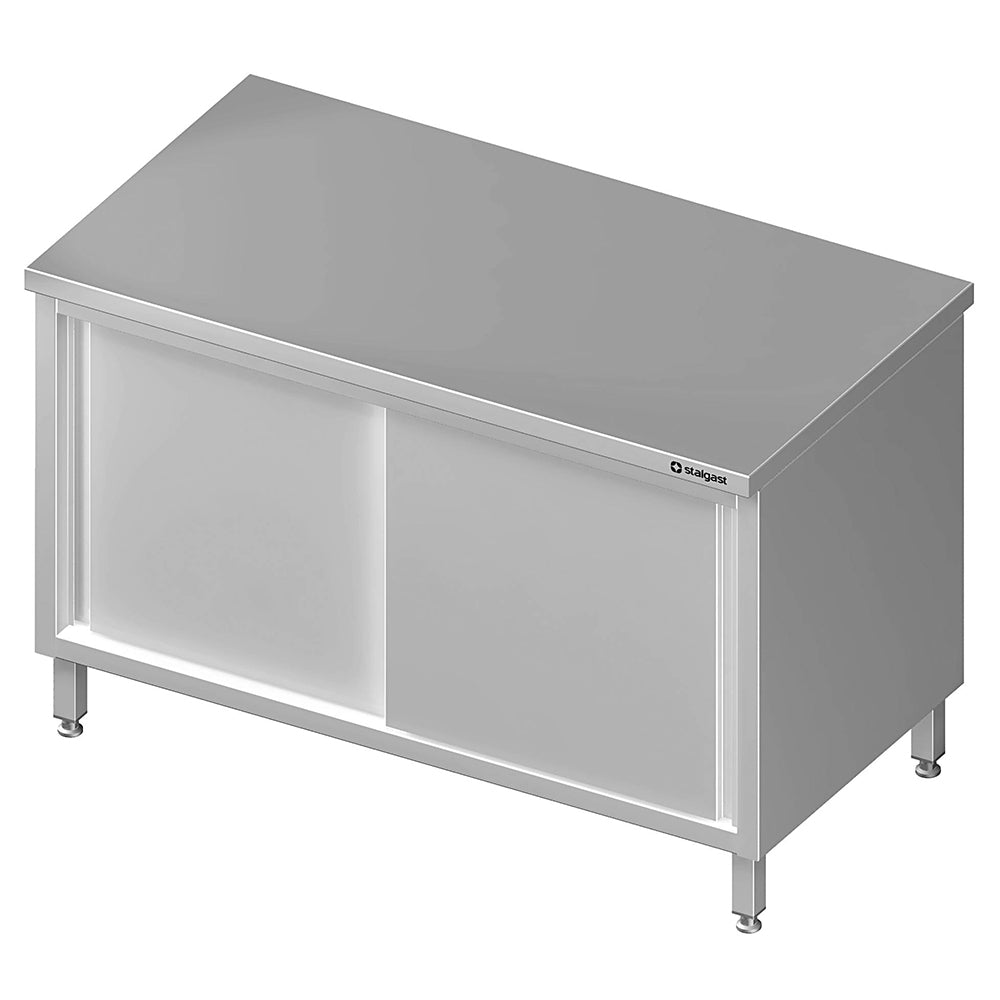 Stalgast Durchreicheschrank mit Schiebetüren, 1900x600x850 mm, ohne Aufkantung, verschweißt