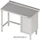 Stalgast Arbeitstisch ohne Grundboden, 2800x600x850 mm, mit Flügeltürschrank rechts, ohne Aufkantung, verschweißt