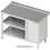 Stalgast Arbeitstisch mit Grund- und Zwischenboden, 2800x700x850 mm, mit Flügeltürschrank links, mit Aufkantung, verschweißt