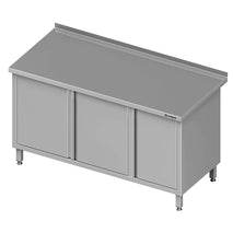 Stalgast Arbeitsschrank mit Flügeltüren 2000x700x850 mm, mit Flügeltürschrank rechts, mit Aufkantung, verschweißt