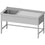 Stalgast Spültisch ohne Grundboden 1700x600x850 mm, mit einem Becken links, mit Aufkantung, verschweißt