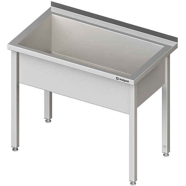 Stalgast Topfspüle mit einem Becken, 1200x600x850 mm, 300 mm Beckenhöhe, mit Aufkantung, verschweißt