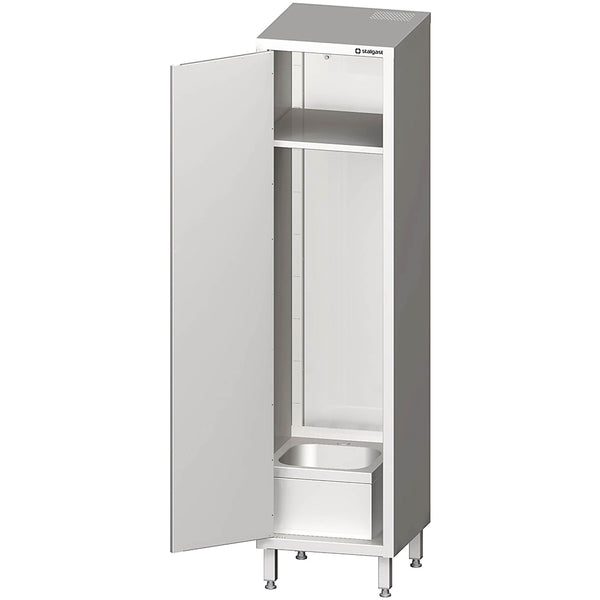Stalgast Hochschrank mit Spülbecken für Reinigungsutensilien, 500x500x2000 mm, verschweißt