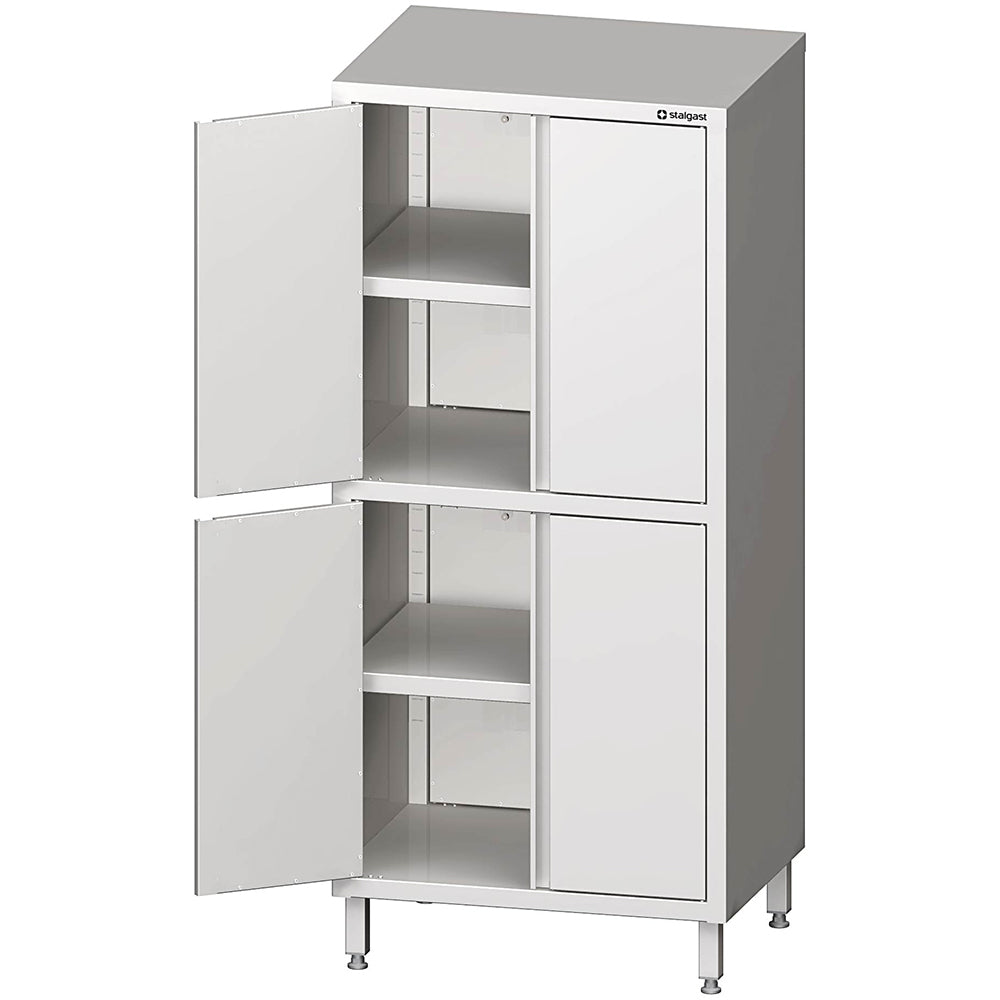 Stalgast Hochschrank mit Flügeltüren, 1100x700x1800 mm, mit zwei Schrankräumen, verschweißt