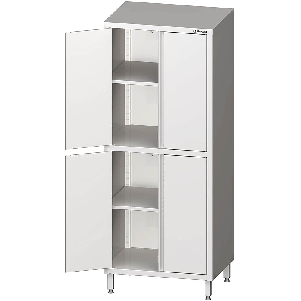 Stalgast Hochschrank mit Flügeltüren, 700x500x2000 mm, mit zwei Schrankräumen, verschweißt