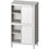 Stalgast Hochschrank mit Schiebetüren 1100x600x1800 mm mit zwei Schrankräumen, verschweißt