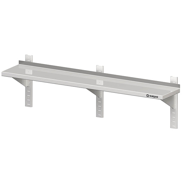 Stalgast Wandbord mit Konsolen und Wandschienen 2000x400x400 mm höhenverstellbar, verschweißt