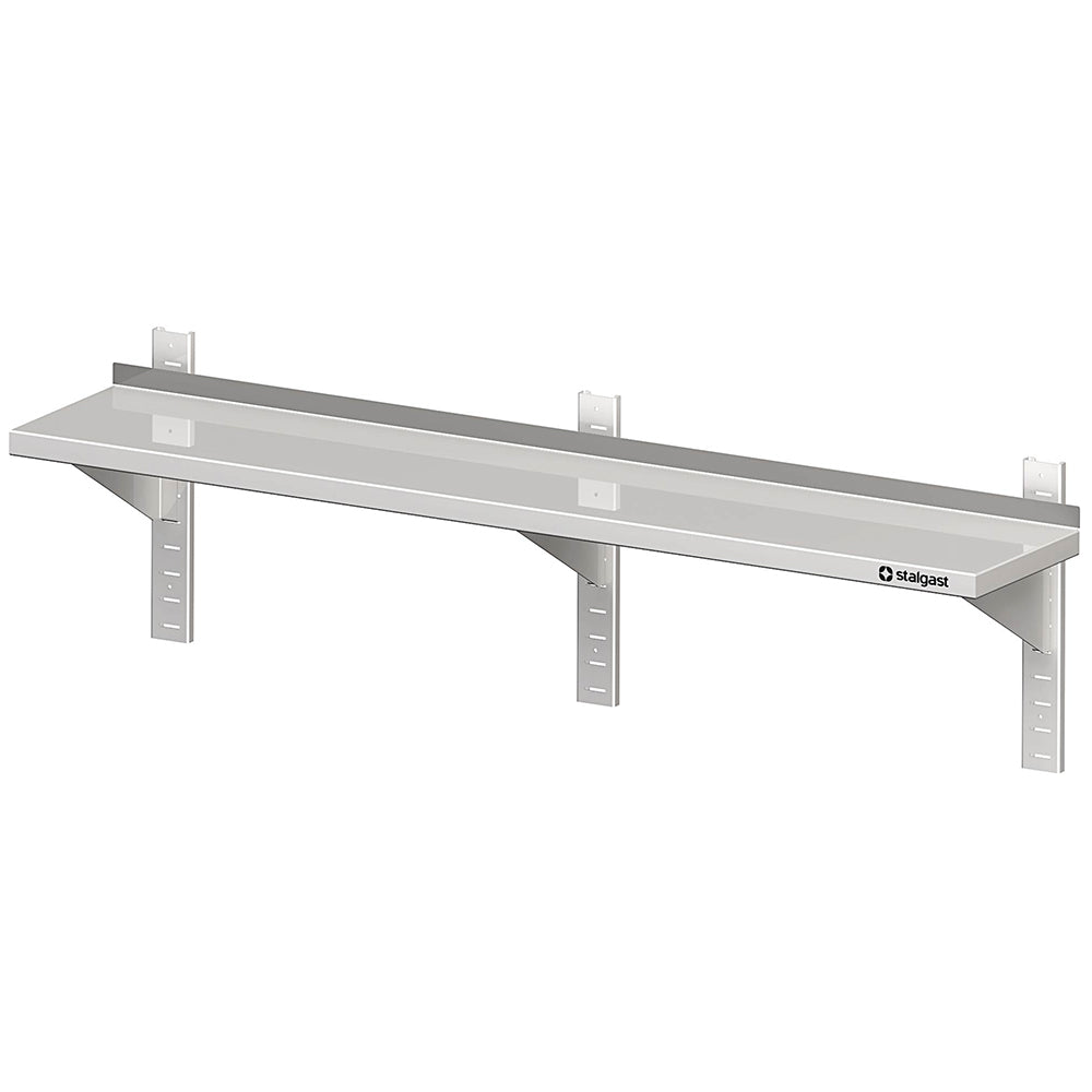 Stalgast Wandbord mit Konsolen, und Wandschienen, 1500x400x400 mm, höhenverstellbar, verschweißt