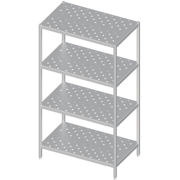 Stalgast Regal mit gelochten Böden 1500x700x1800 mm, verschweißt