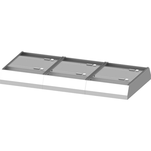 Stalgast Deckenhaube "Basic Line", Trapezform 4900 mm x 2200 mm mit Flammschutzfilter Typ B