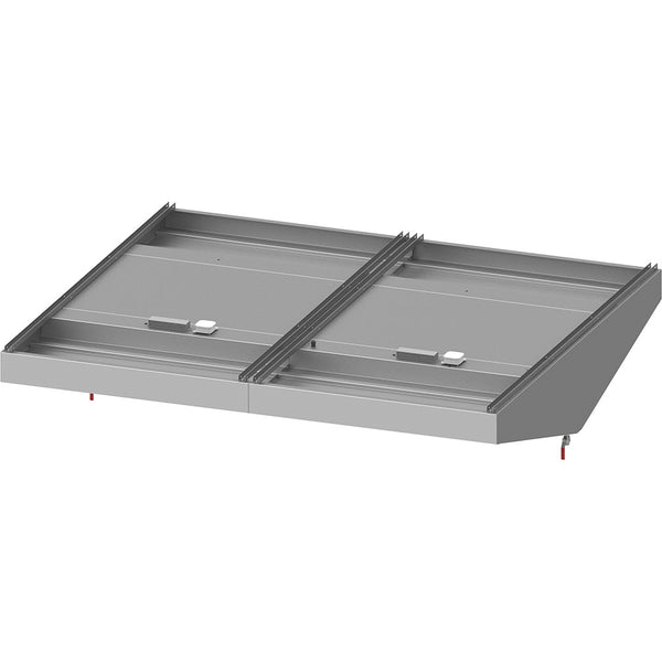 Stalgast Deckenhaube "Basic Line", Schrägform 2100 mm x 2200 mm mit Flammschutzfilter Typ B