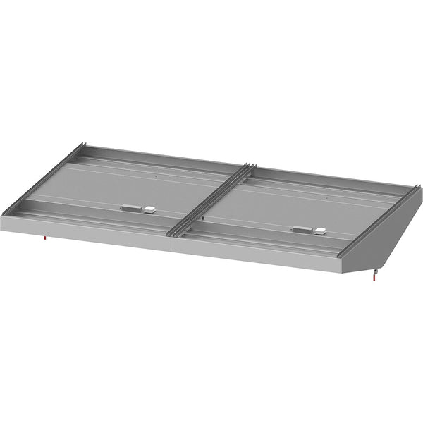 Stalgast Deckenhaube "Basic Line", Schrägform 3800 mm x 2200 mm mit Flammschutzfilter Typ B