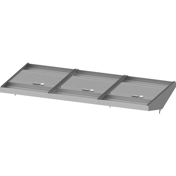 Stalgast Deckenhaube "Basic Line", Schrägform 4900 mm x 2400 mm mit Flammschutzfilter Typ B