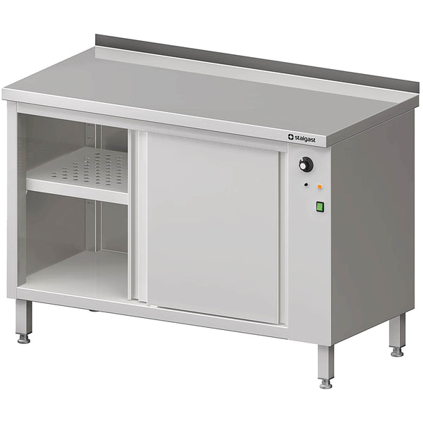 Stalgast Edelstahl Wärmeschrank mit Schiebetüren 1600x600x850 mm mit Aufkantung