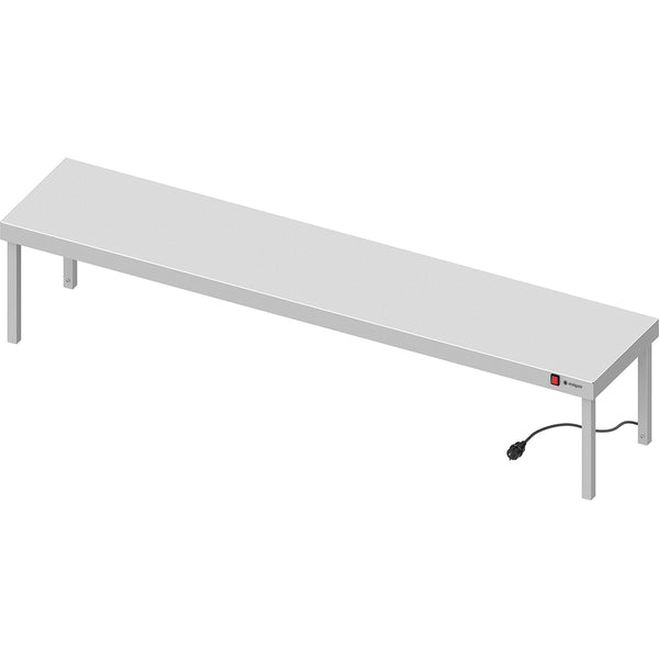 Stalgast Edelstahl Wärmebrücke 1-etagig 1900x300x400 mm mit Keramik-Infrarot-Strahlern