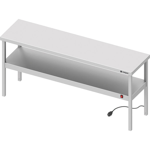 Stalgast Edelstahl Wärmebrücke 2-etagig 1300x400x700 mm mit Keramik-Infrarot-Strahlern