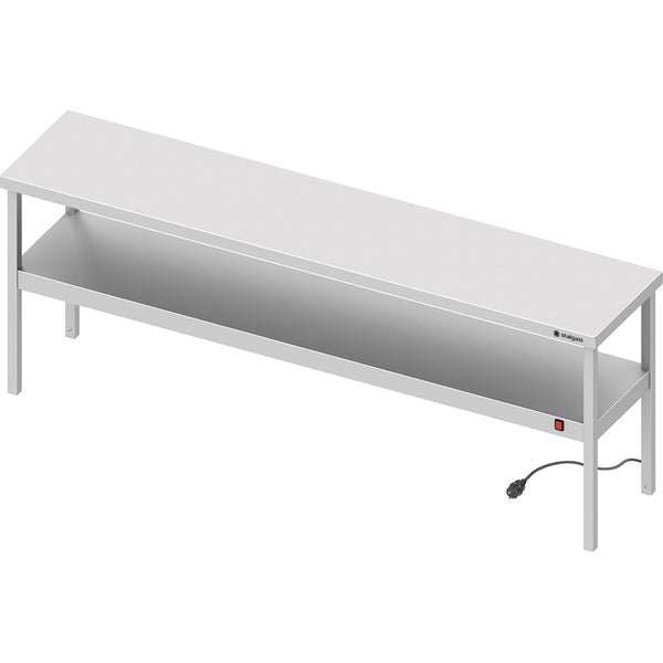 Stalgast Edelstahl Wärmebrücke 2-etagig 1700x300x700 mm mit Keramik-Infrarot-Strahlern