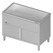 Stalgast Edelstahl Bain-Marie Standgerät mit geschlossenem Unterbau und einem Becken, für 4x GN1/1410x600x850 mm