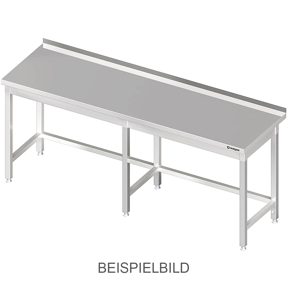 Stalgast Arbeitstisch ohne Grundboden 2500x700x850 mm, mit Verstrebung ohne Aufkantung, verschweißt