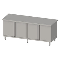 Stalgast Arbeitsschrank mit Flügeltüren 2000x700x850 mm, ohne Aufkantung, verschweißt