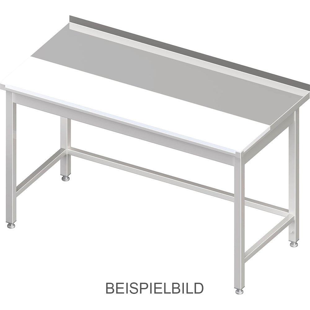 Stalgast Arbeitstisch ohne Grundboden 1400x700x850 mm, mit vertiefter PE-Schneideplatte ohne Aufkantung, verschweißt