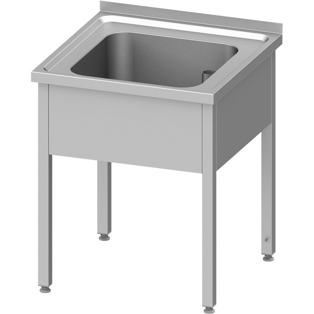 Stalgast Spültisch ohne Grundboden 700x600x850 mm, mit einem Becken mit Aufkantung, verschweißt